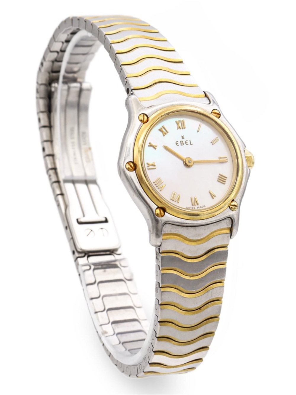 Ebel Wave Two-Tone Watch | Steel & 18k Gold | Mother-of-Pearl Dial